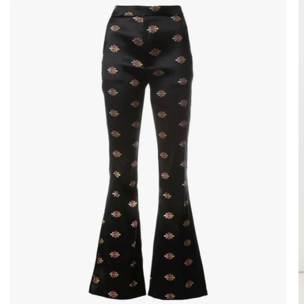 Cynthia Rowley - Flare Pants with Flower Print
